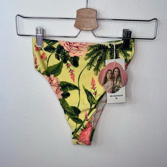 Agua Bendita x Target Peony Botanical/Stripe Print Reversible High-Waist Cheeky - Picture 4 of 8